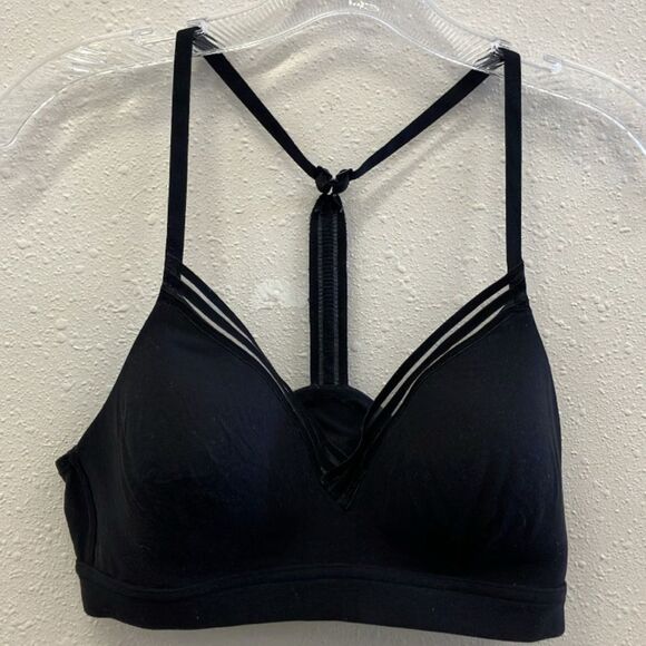 Athleta Other - Athleta Black Strappy Women's Padded Comfort light support Bralette medium